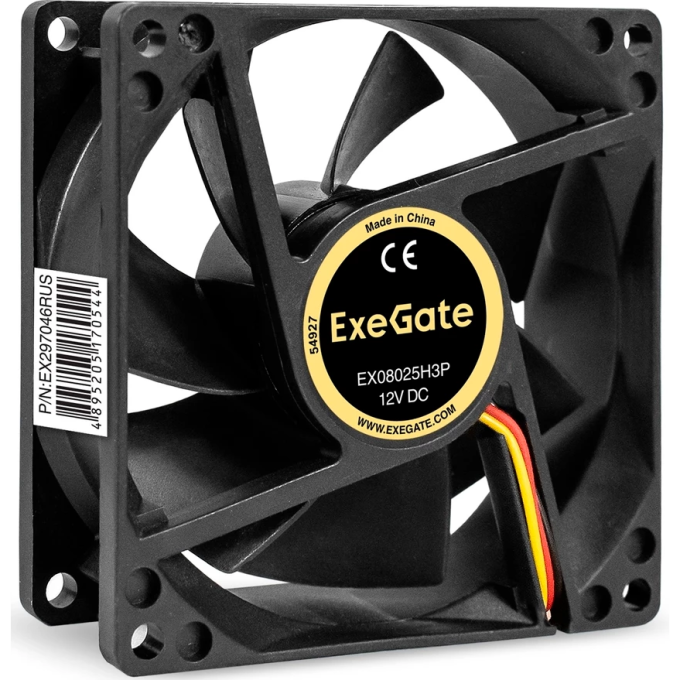 Вентилятор 12В DC EXEGATE EX08025H3P EX297046RUS